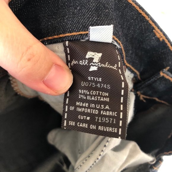 NWOT 7 For All Mankind Dark Rinse Bootcut Jeans 28 - Picture 10 of 11